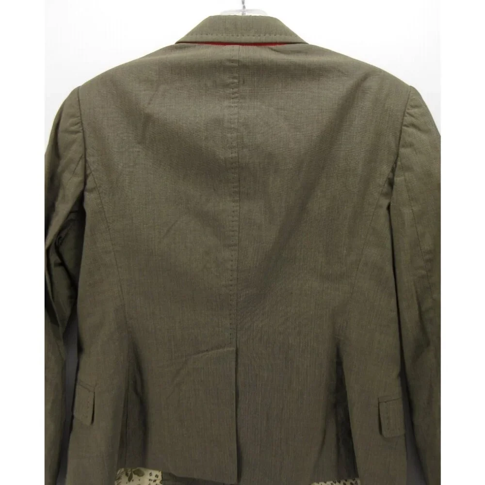 Paul Smith Blazer 6 Olive Jacket Coat Career Floral Lining Italy 42